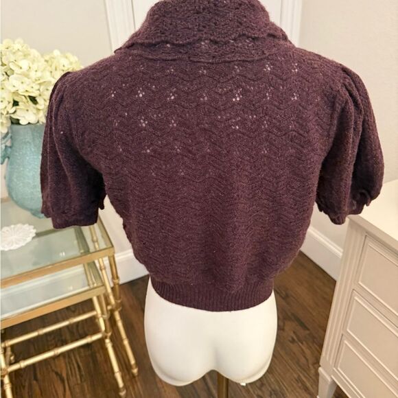 NWT FREE PEOPLE Edie 100% Cashmere Cardigan In Fudge-jj17 - Picture 5 of 6